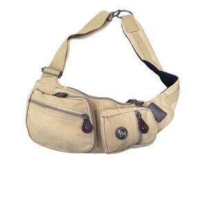 Rothco Canvas Crossbody Fanny Pack Tactical Sling Bag Multiple Zippered Pockets